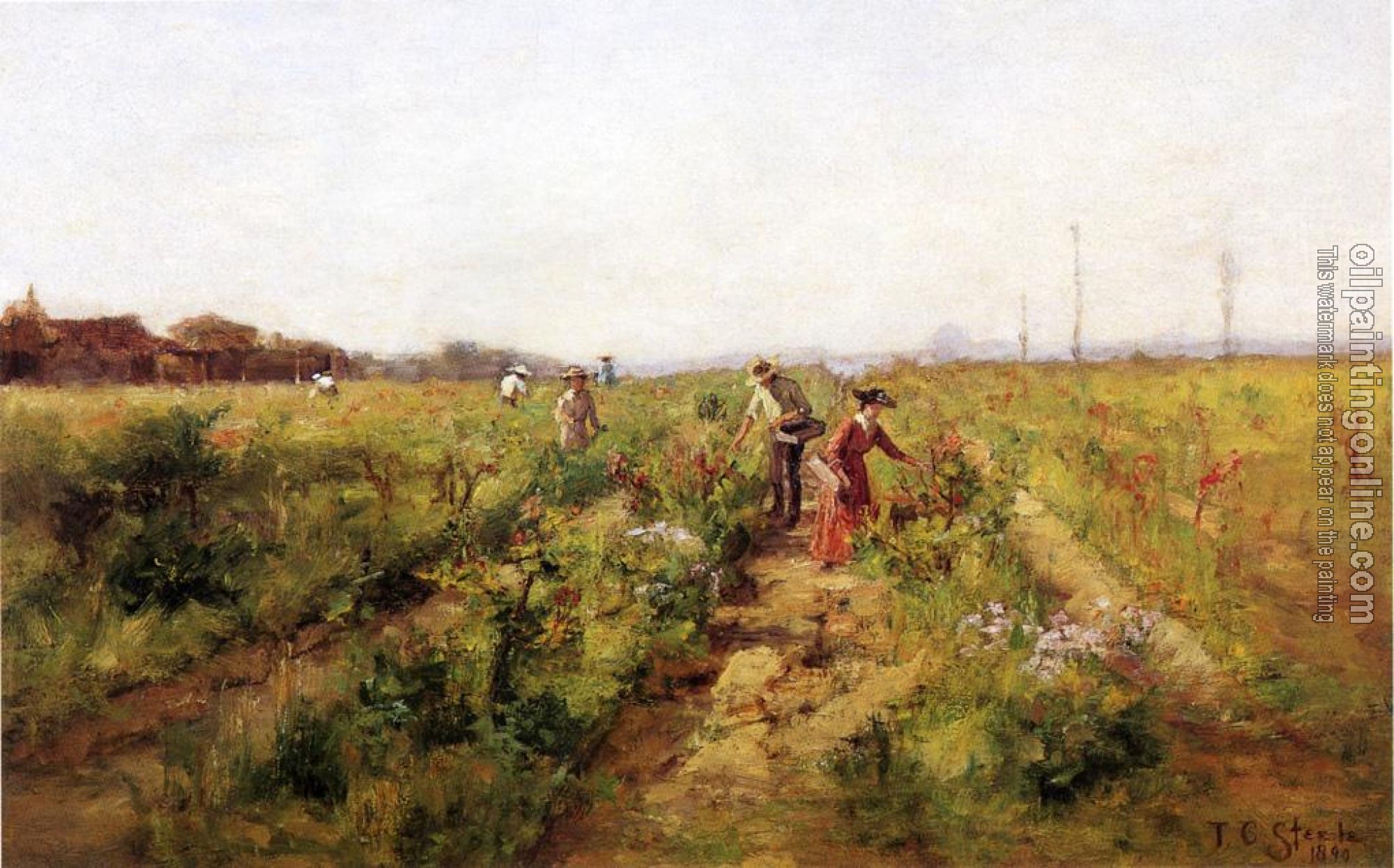 Steele, Theodore Clement - In the Berry Field
